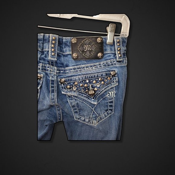 Miss Me Blingy Womens Blue Jeans Size 26 - Picture 7 of 9
